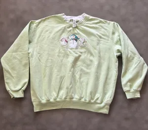 Vintage Crew Neck Winter and Christmas Snowman Sweatshirt thumbnail 1