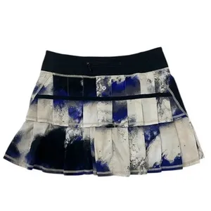 Lululemon Pace Setter Milky Way Skort Skirt Blue Purple Galaxy Marble 14" Size 6 thumbnail 8