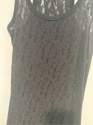 Aerie Black Lace Maxi Tank‎ Swimsuit coverup Dress thumbnail 2