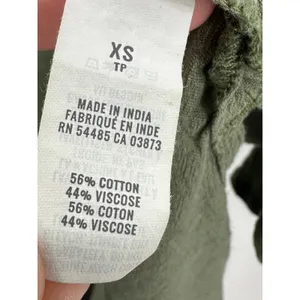 Aerie Women XS Green Long Sleeve Button Front‎ Cotton Blend Shirt G24 thumbnail 6