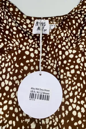 Princess Polly ALLOU MIDI DRESS BROWN 🐆 thumbnail 6