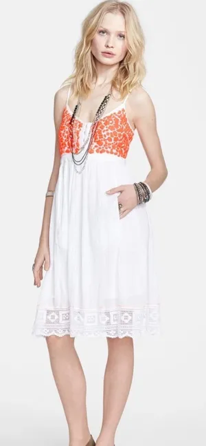 NWT Free People India Gauze Cloud Watching Dress Retail $148 thumbnail 1