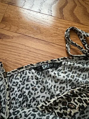 Leopard Print Slip Dress - Beige & Black thumbnail 2