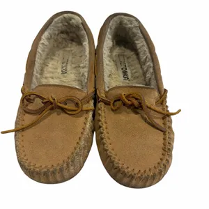 Minnetonka Shearling‎ Moccasins Size 6 Leather Lined Slippers thumbnail 4