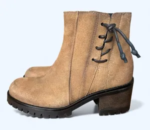 Miz Mooz “Maiden” Chunky Platform Suede Ankle Boots Chunky Heel Womens EU 38 NEW thumbnail 1