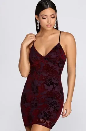 NWT PRIVY Formal Velvet Party Slip Dress, Large thumbnail 1