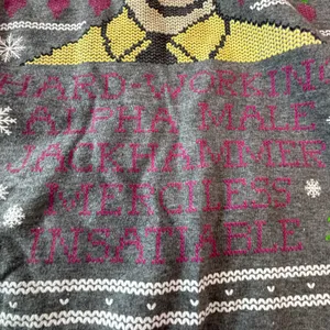 Barstool Sports The Office Dwight Schrute Alpha‎ Male Grey Sweatshirt Medium thumbnail 2