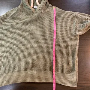GAP Womens XS Olive Green Waffle Knit Hoodie Drawstring‎ Pullover Casual thumbnail 12