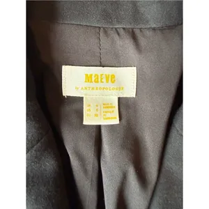 Maeve for Anthropologie Black Cropped Blazer Size 0 thumbnail 5