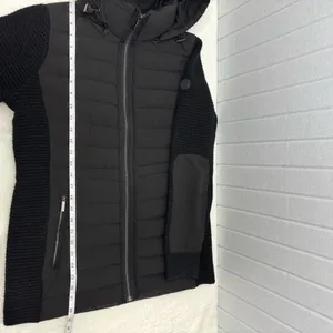 MICHAEL Michael Kors Ultra‎ light weight Black Puffer Jacket with Knit Sleeves M thumbnail 8