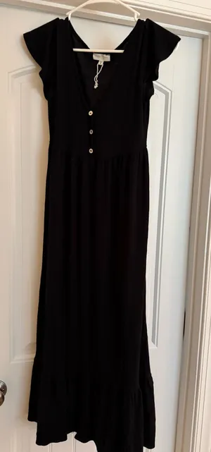See You Monday Black Midi Dress thumbnail 1