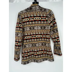 One World Live and Let Live Women M Knit‎ Cardigan Sweater Southwest Boho Aztec thumbnail 4