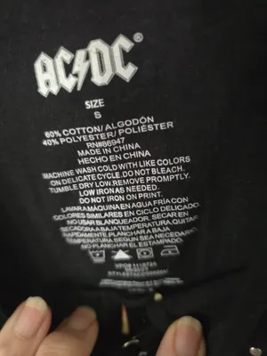 AC/DC Black Studded Highway To Hell Cropped Tee with White Print Small thumbnail 3