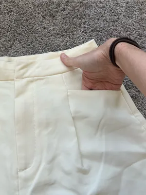 Love Tree Cream High-Waist Tailored Shorts thumbnail 3