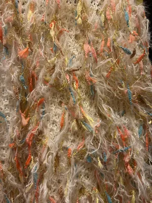 Blue Blush colorful shaggy sparkle cardigan thumbnail 3