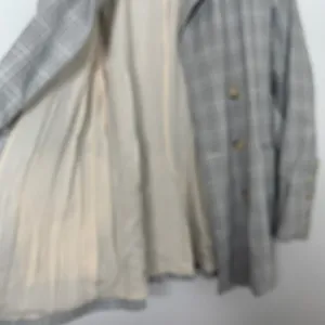 Free People Olivia Plaid Blazer Natural Plaid Combo Womens Small thumbnail 7