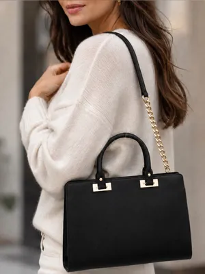 Michael Kors NEW Quinn Crossbody Satchel Black Saffiano Leather Bag Purse NWOT thumbnail 1