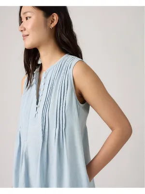 Levi's Sleeveless Linen Marianne Dress Women's Size S Light Blue thumbnail 2