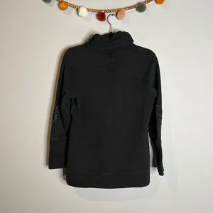 Lululemon Black Floral Embroidered To You Long Sweatshirt thumbnail 4