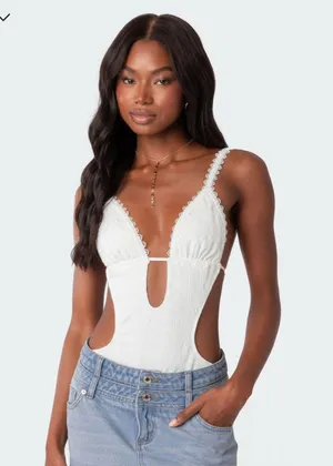Edikted White Body Suit thumbnail 2