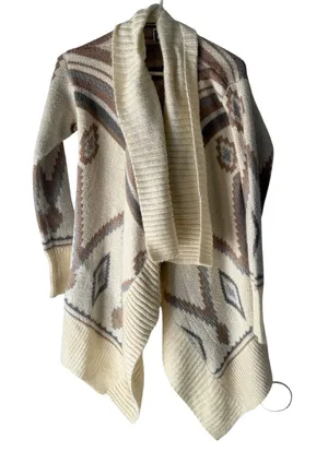 Roxy Aztec Southwestern Geometric Print Waterfall Cardigan Sweater‎ Size S thumbnail 1