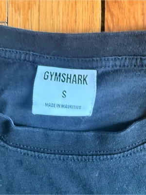 Gymshark Fraction Short Sleeve Crop Top Black Sz‎ Small thumbnail 3