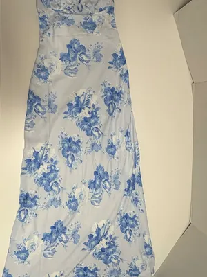 Princess Polly Hamri Maxi Dress‎ White & Blue Floral - Size 4 - NEW With Tags. thumbnail 7