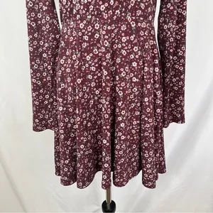 Aeropostale Dress Floral Womens Size XL Crisscross Back Long‎ Sleeve Midi Dress thumbnail 3