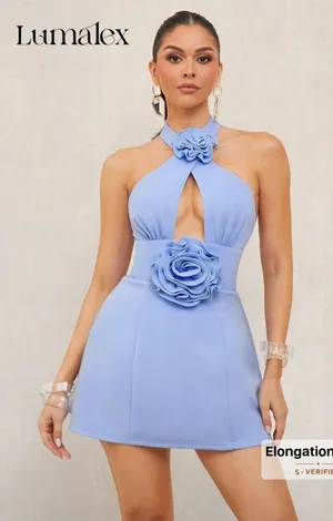 Shein Mini Dress Light Blue thumbnail 1
