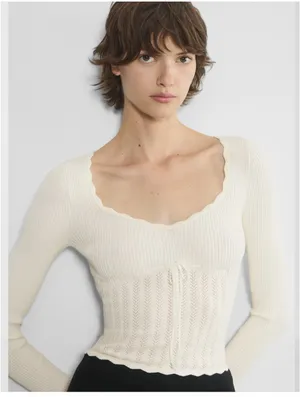 Aritzia Soloist Sweater White thumbnail 1