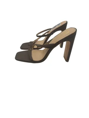 Olivia Ferguson Size 5.5 Strappy Brown Square-Toe High Heel Sandals Womens thumbnail 4