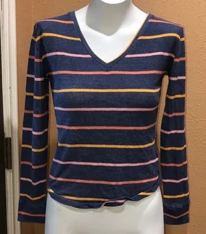Bdg striped ribbed thermal long sleeve shirt thumbnail 1
