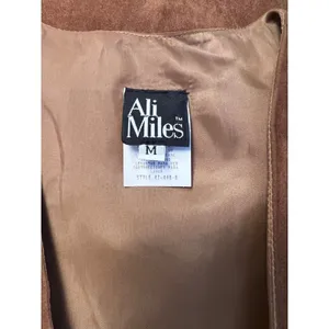 Vintage Ali Miles Brown Suede-Look Embroidered Vest Western Boho USA Made Size M thumbnail 4