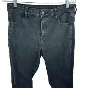 American Eagle Women's Black Skinny Jeans‎ Size 14 Long Stretch Mid Rise thumbnail 5
