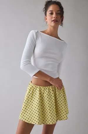 Urban outfitters Kimichi blue yellow polka dot skirt thumbnail 2