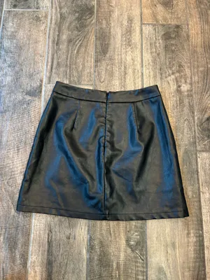 SHEIN Black Leather Mini Skirt thumbnail 5