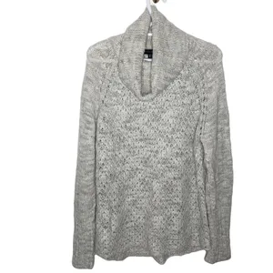 Sanctuary Wool Blend Cowl Tunic Sweater In light grey size M thumbnail 3