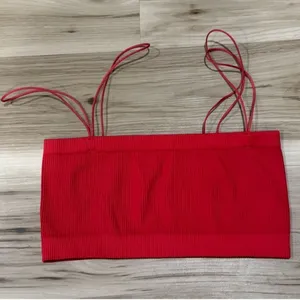 Aritzia Sunday Best Red Strappy Cropped Tank Top Women’s Large thumbnail 1