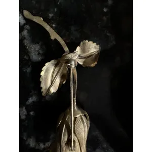 Giovanni Rose‎ Brooch / Pin Gold Tone Flower Costume Jewelry Vintage thumbnail 3