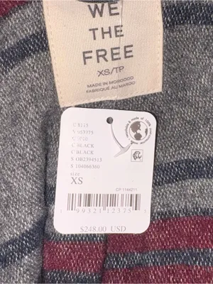 FP We The Free Sweet Talk Denim Barn Coat Black Extra Small New With Tags thumbnail 6