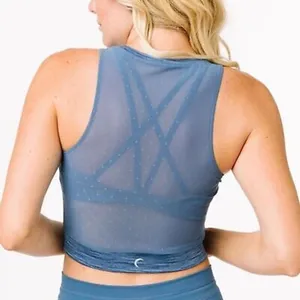 Zyia Active Calm Blue Luxe Mesh Tank Medium thumbnail 8
