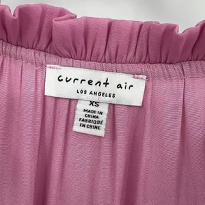 Current Air Anthropologie Solid Pink Zoey Pleated Smocked Mini Dress Size XS thumbnail 9