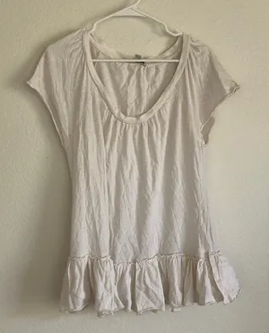 FINAL MARKDOWN Banana republic ruffled hem top large thumbnail 1