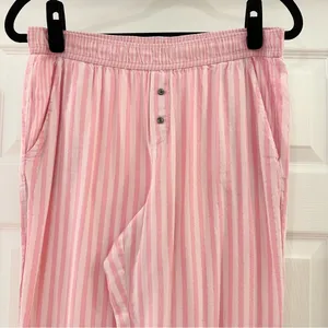 Victoria’s Secret Pink Stripe Metallic Tinsel Flannel Pajama Pants Iconic Small thumbnail 6