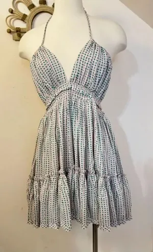 The Reset By Jane Pink Strappy Ruffle Mini Dress S NEW thumbnail 1