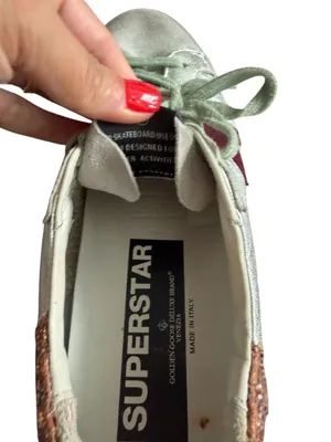 GOLDEN GOOSE Women’s Glitter Superstar Sneakers Size US 10 / 40 thumbnail 10