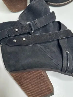 Sam Edelman Merton Black Suede Leather Ankle Booties Size 9 thumbnail 6