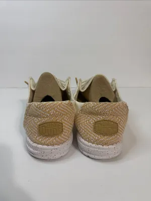 Hey Dude Women's Cream Slip-On Sneakers with Tan Heel Accent thumbnail 3