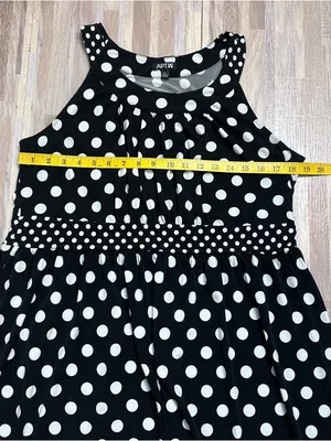 APT. 9 Black & White Polka Dot Halter Dress Women’s Size XL thumbnail 2