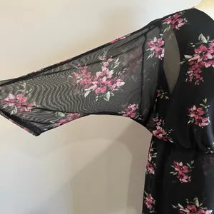 Connected Apparel Dark Romantic Floral Mesh Overlay Maxi‎ Dress Size 22W thumbnail 6